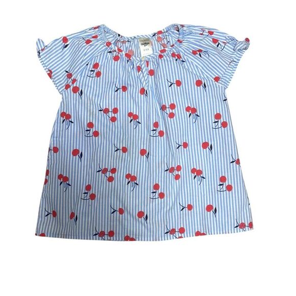 Oshkosh Stripped Cherry Print Top Size 6 / 6X - Picture 1 of 3